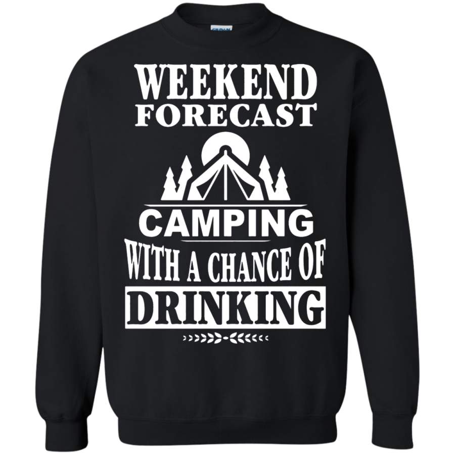 AGR Weekend Forecast Camping And Drinking Sweatshirt