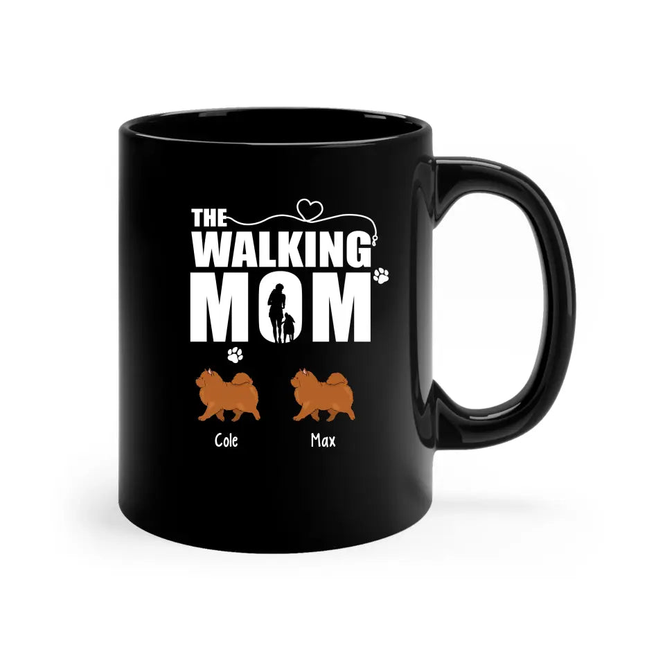 The Walking Mom – Personalized Gifts Custom Dog Mug for Dog Mom, Dog Lovers