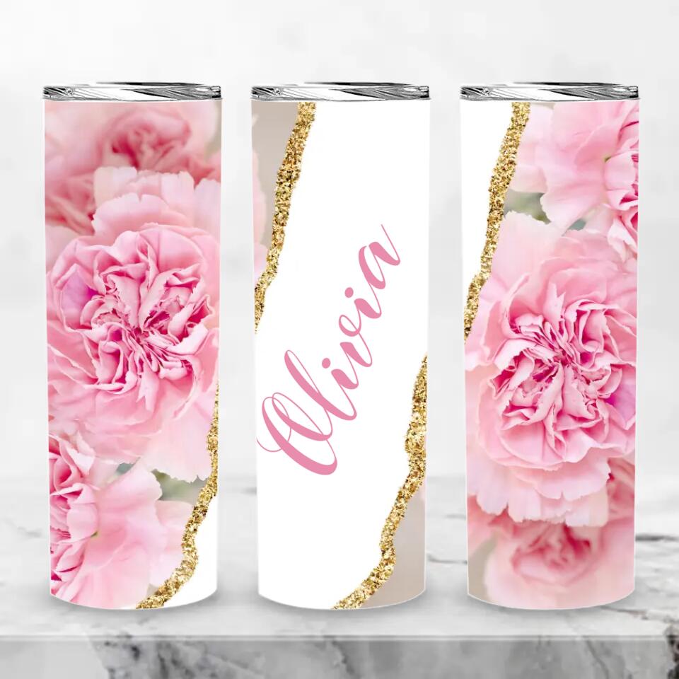 Personalized Skinny Tumbler (20Oz) – Carnation