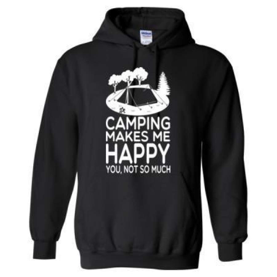 AGR Camping Makes Me Happy You Not So Much – Heavy Blend™ Hooded Sweatshirt