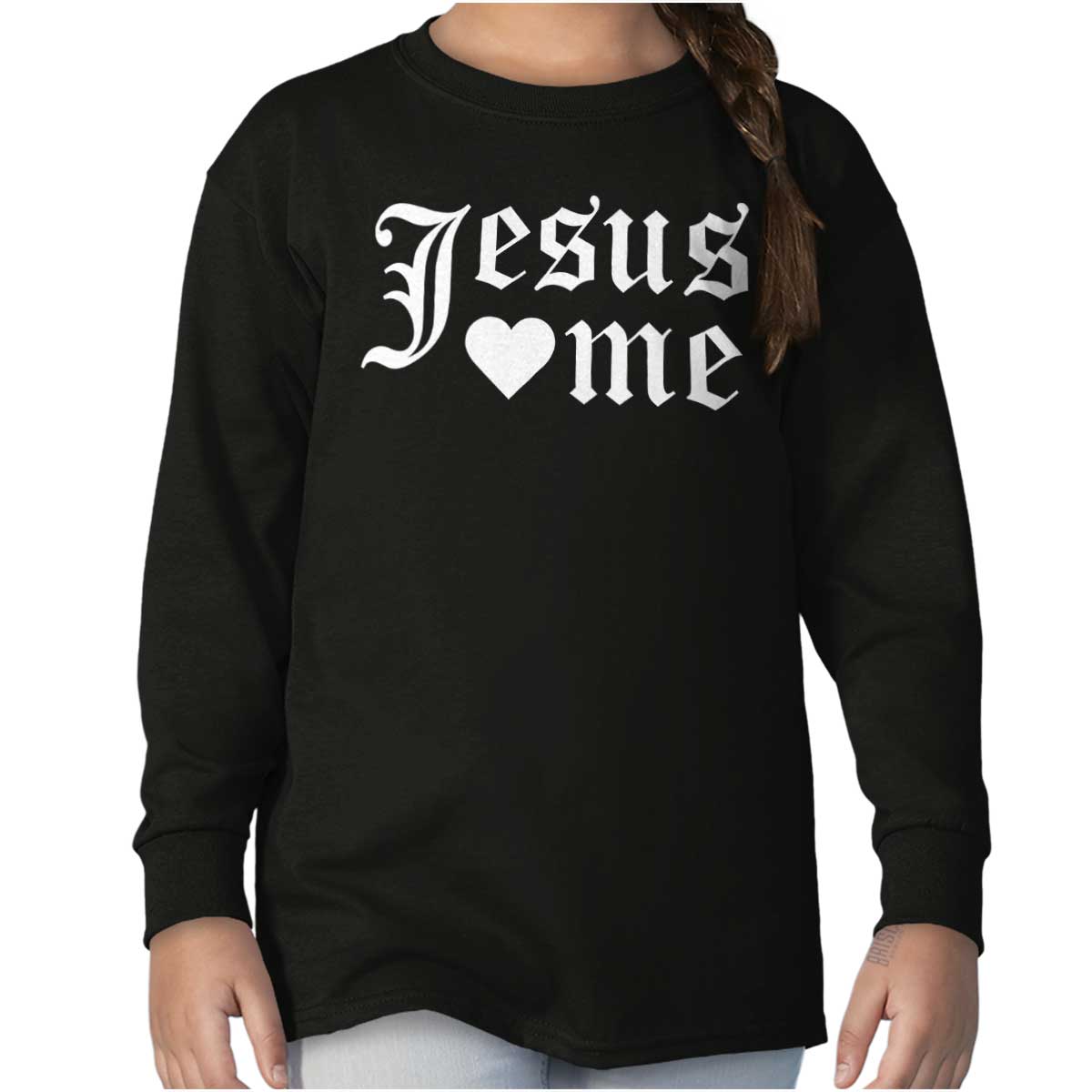 Jesus Loves Me Youth Long Sleeve T Shirt