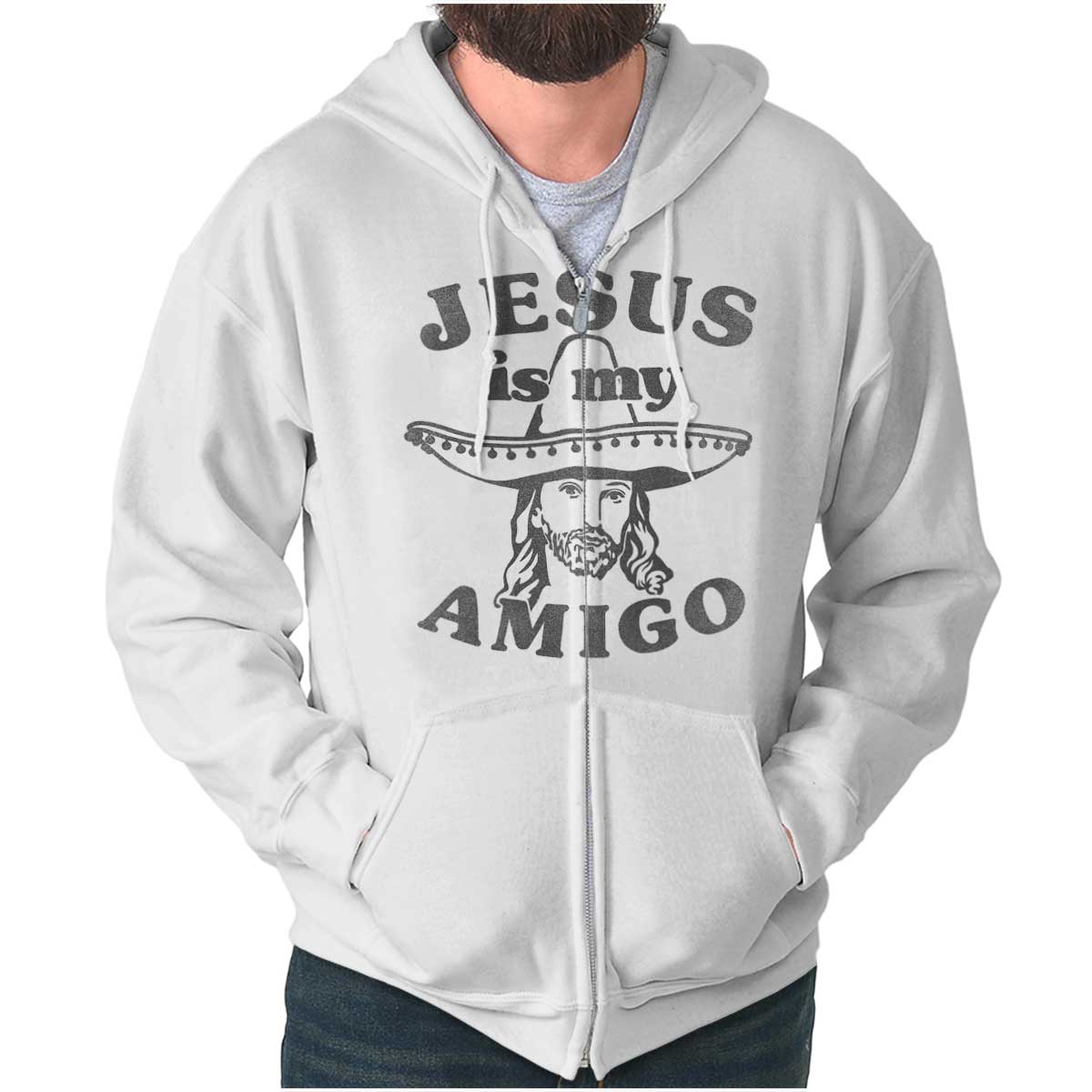 Amigo Jesus Zip Hoodie