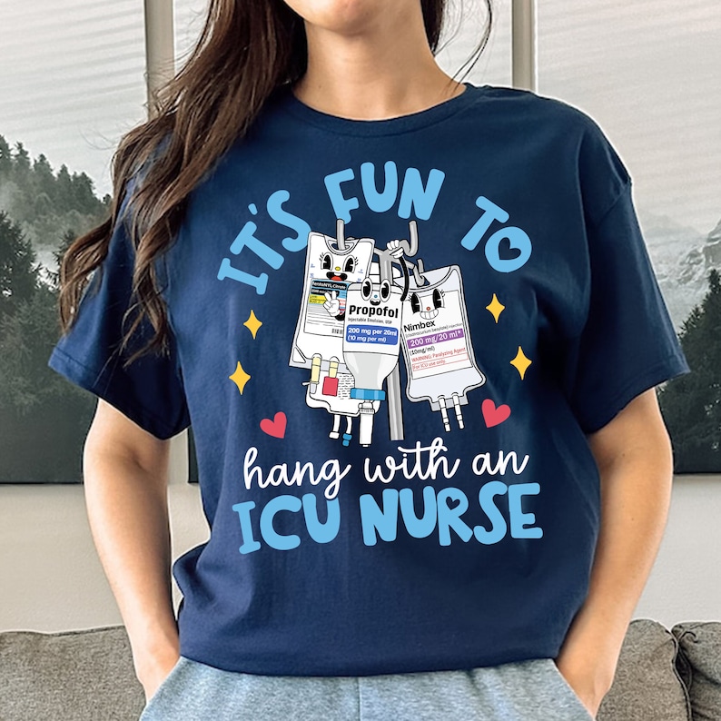 ICU Nurse Shirt, It’s Fun To Hang With an Icu Nurse Sweatshirt, Cute Micu Sicu Cvicu RN Gift Funny Cute Nursing Squad Nurses Week ICU Gift