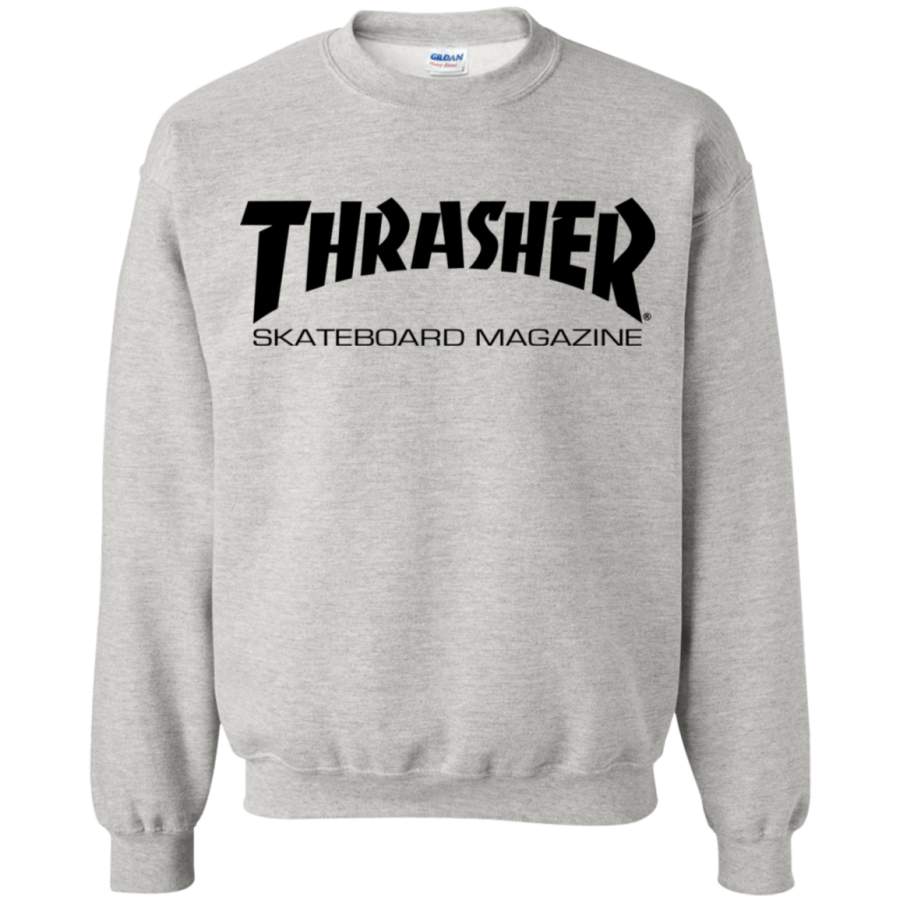 Thrasher Magazine Skateboarding black original logo Pullover Sweatshirt