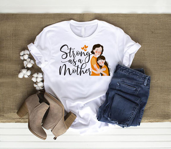 Mother’s Day – Strong As A Mother Shirt, Happy Mother’s Day Shirt, Mom Gift, Mother’s Day Gift, Cute Mother’s Day Shirt, Mama Tee Gift – Personalized Shirt