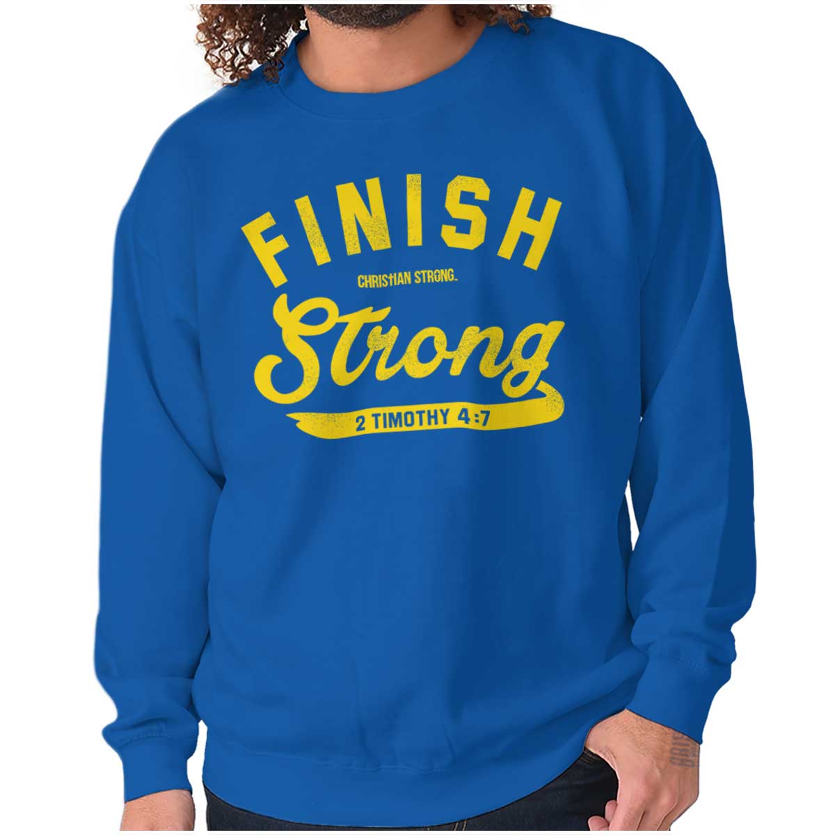 Finish Strong Scripture Crewneck Sweatshirt