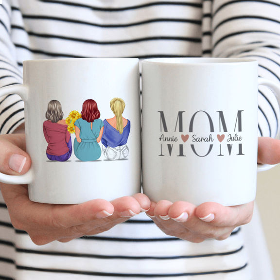 Mother’s Day 2024 – Mother & Daughters – Personalized Mother’s Day Mug – Personalized Mug