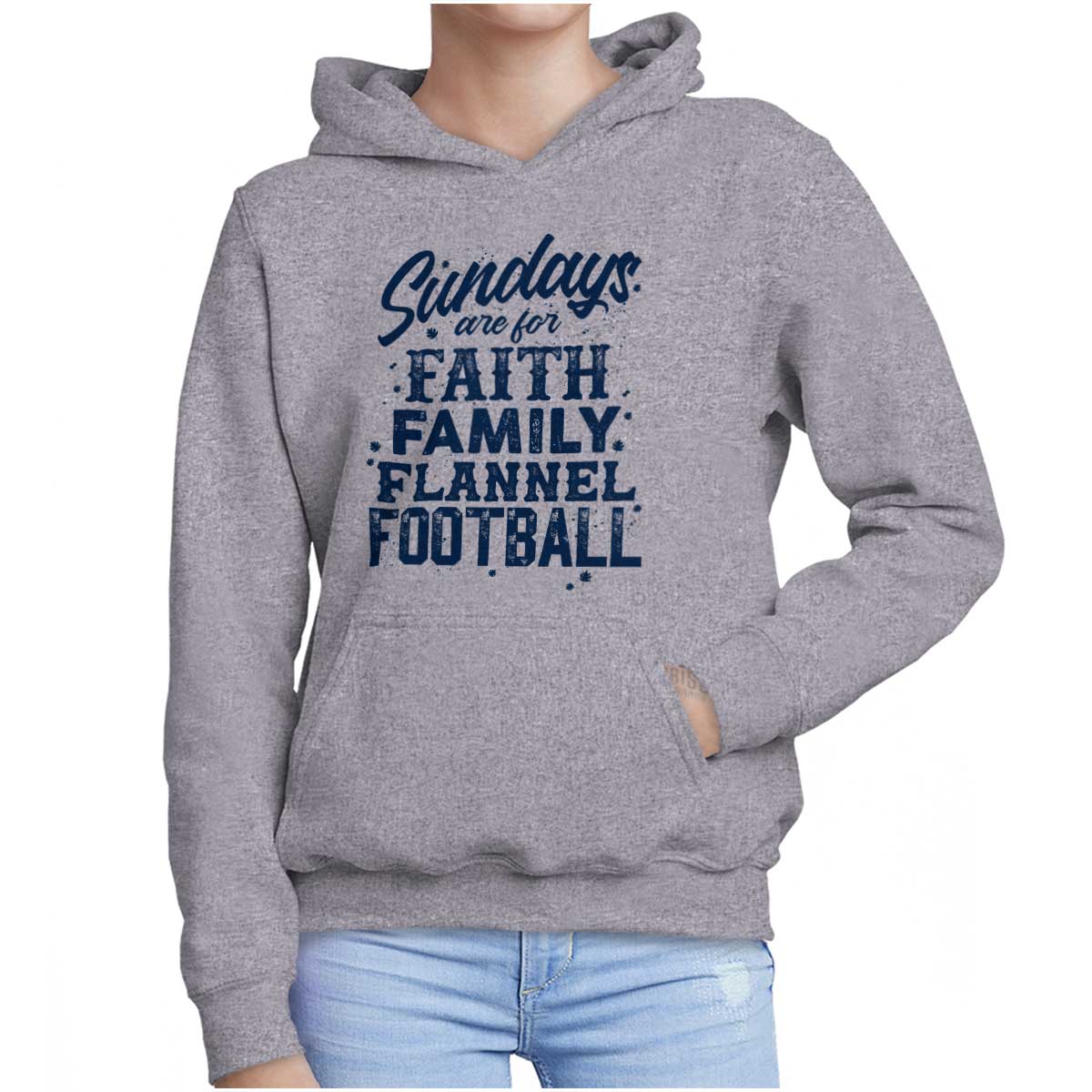 Faith Family Football Youth Hoodie