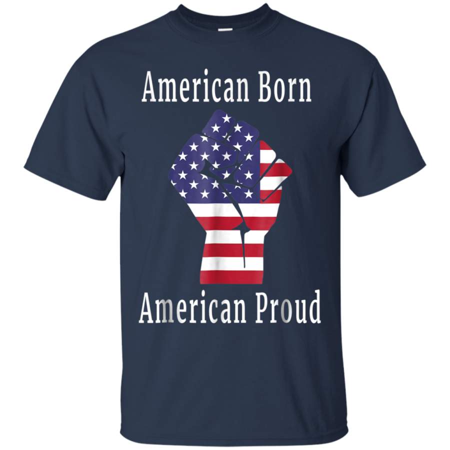 AGR American Born American Proud Flag Fist Tshirt Men Women Teen