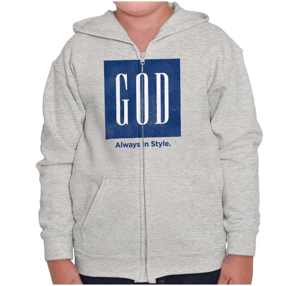 God In Style Youth Zip Hoodie