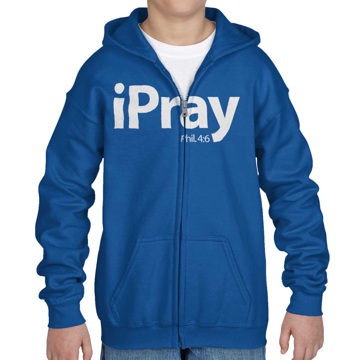 I Pray Philippians Youth Zip Hoodie