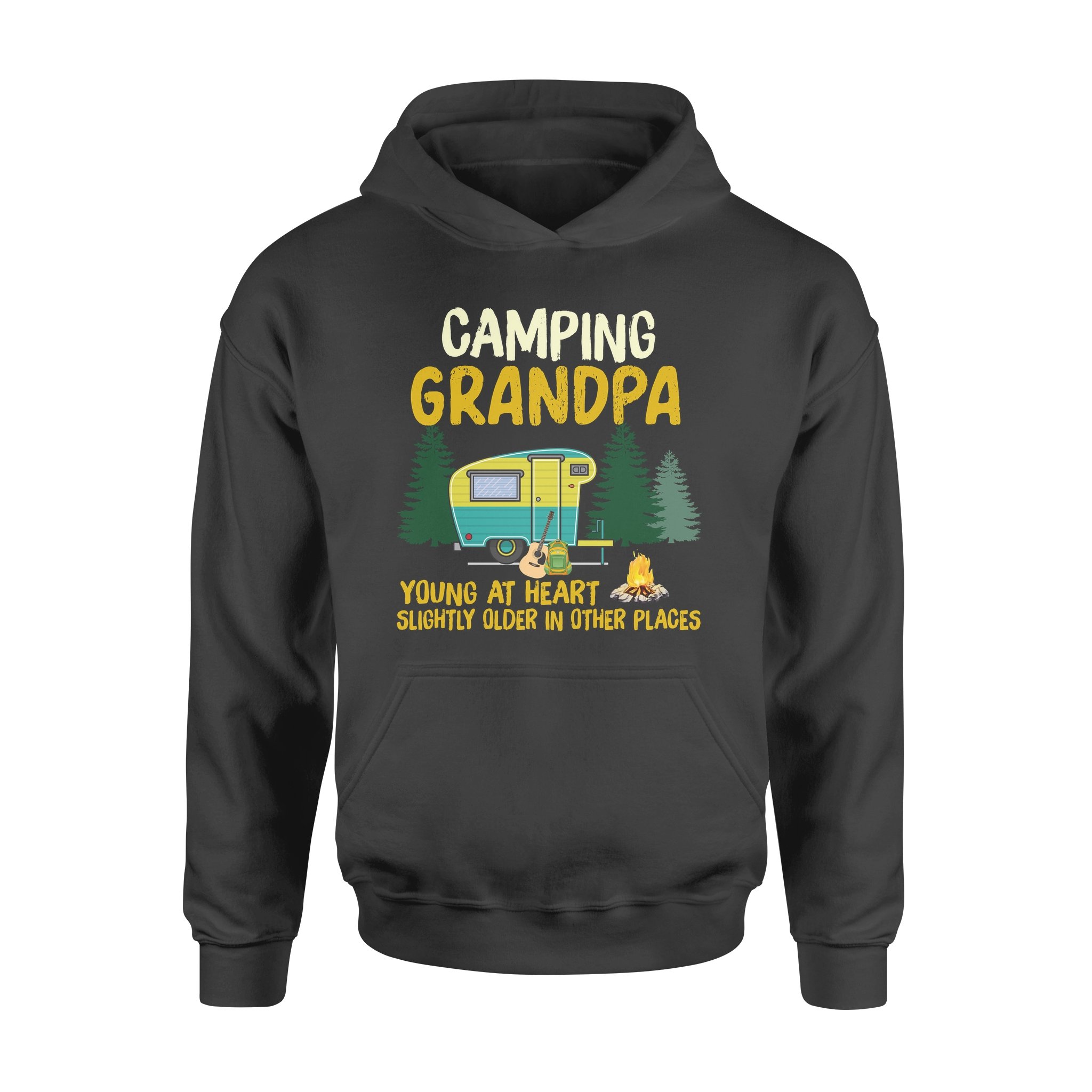 Camping Grandpa Young At Heart Slightly Older In Other Places – Premium Hoodie