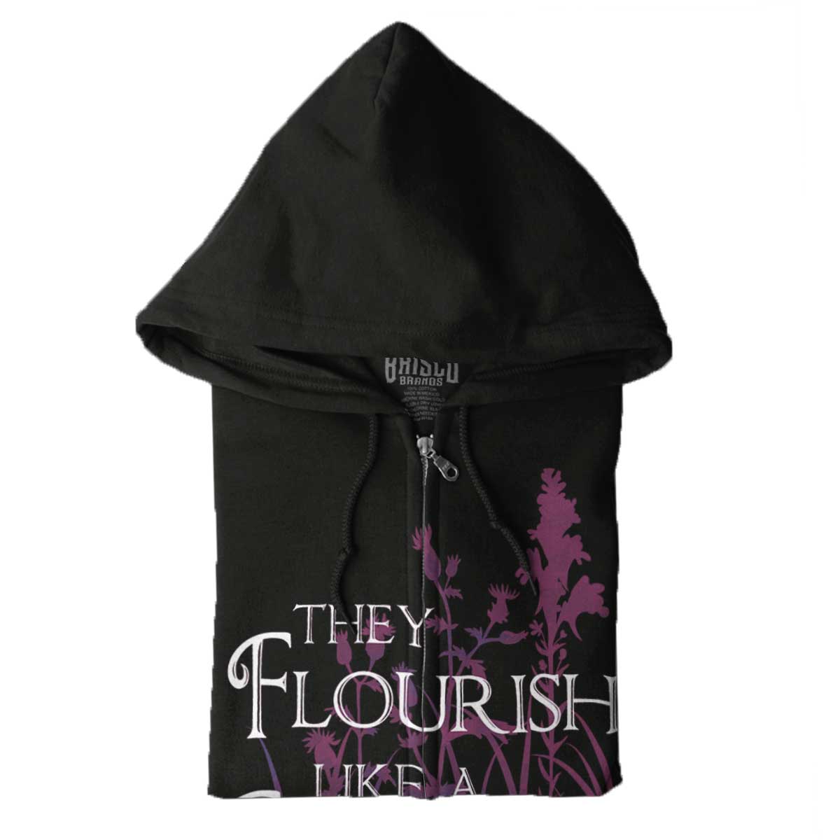 They Flourish Like A Flower Youth Zip Hoodie