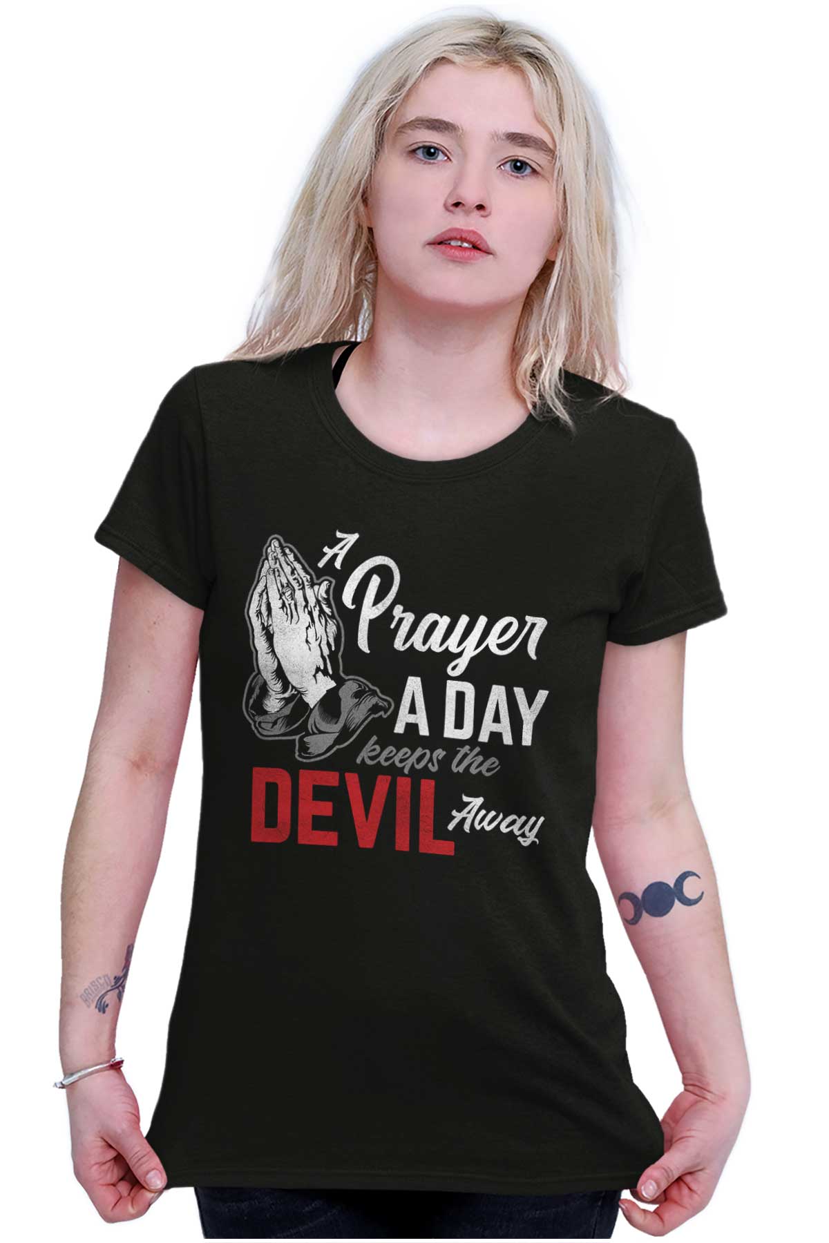 Pray A Day Ladies T Shirt