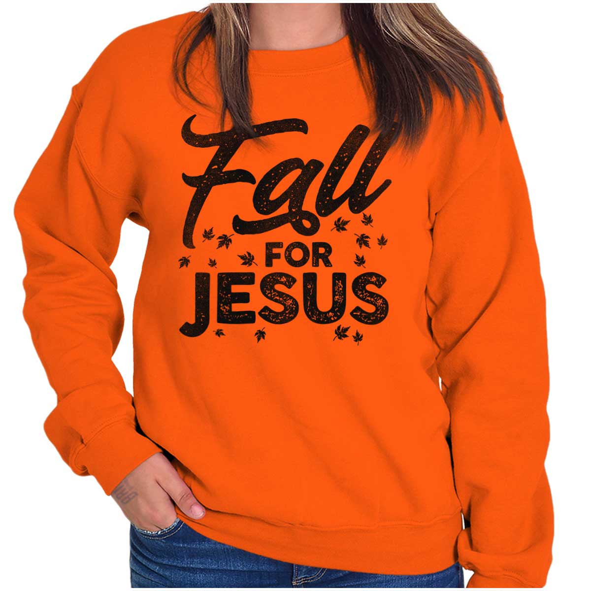 Fall For Jesus Crewneck Sweatshirt