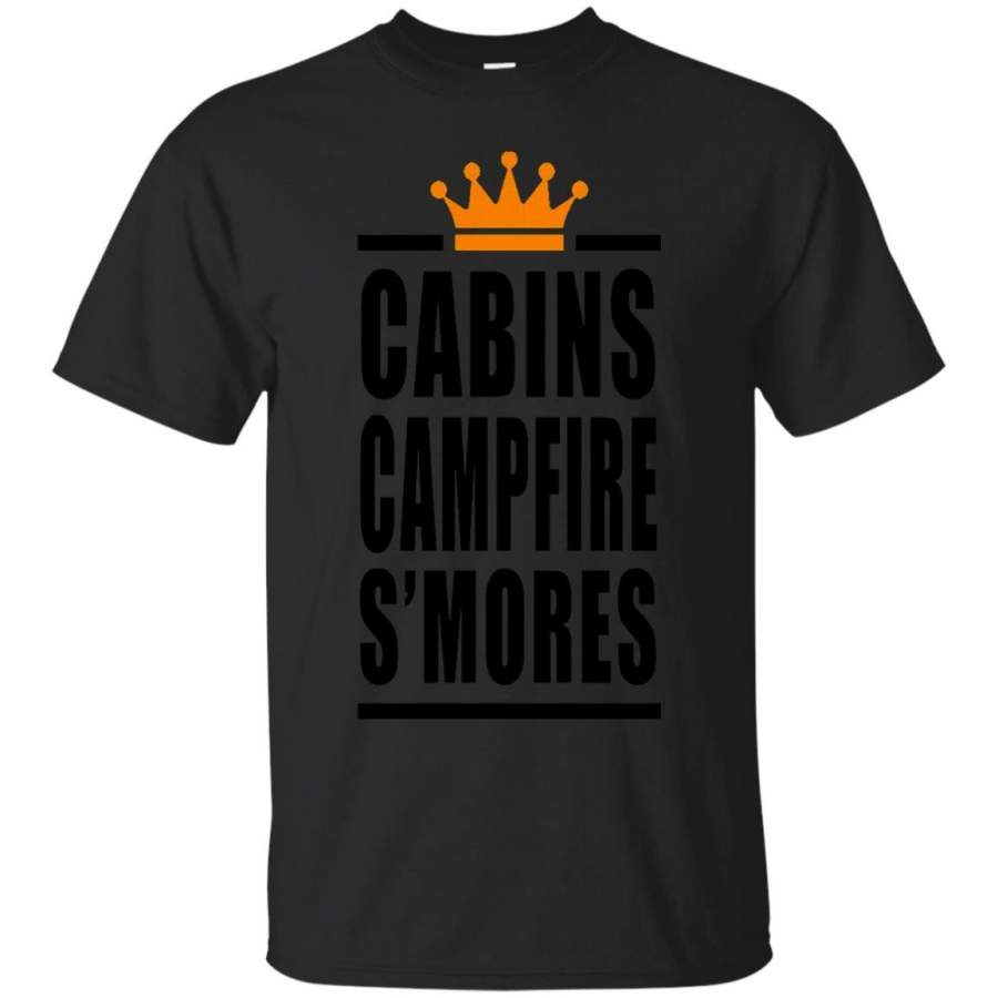 AGR Cabins Campfire S’Mores Camping Outdoors Bonfire T-Shirt