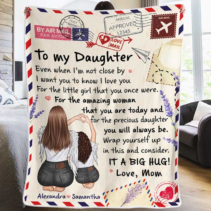 To My Daughter, Even When I’m Not Close By I Want You To Know I Love You – Personalized Fleece Blanket