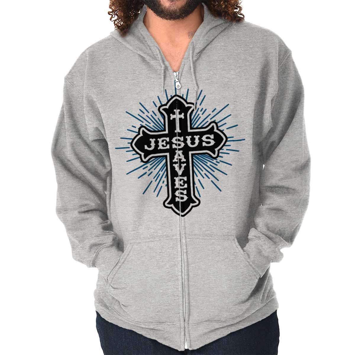 Jesus Saves Zip Hoodie