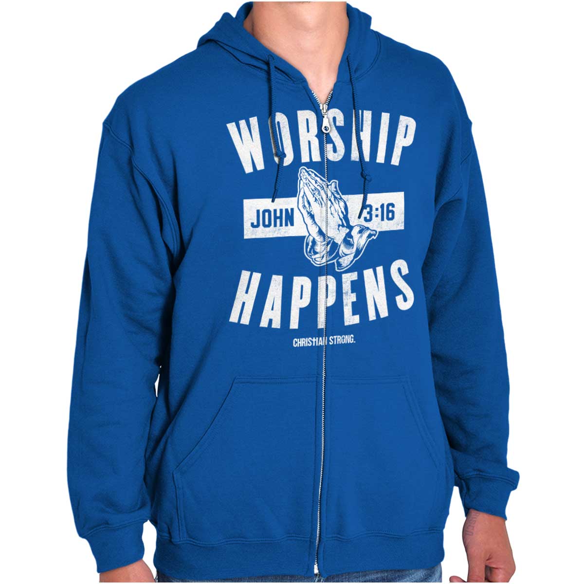 Worship Happens Zip Hoodie