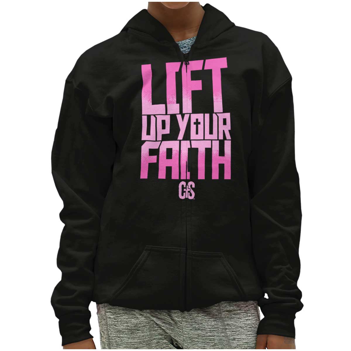 Lift Up Faith Youth Zip Hoodie