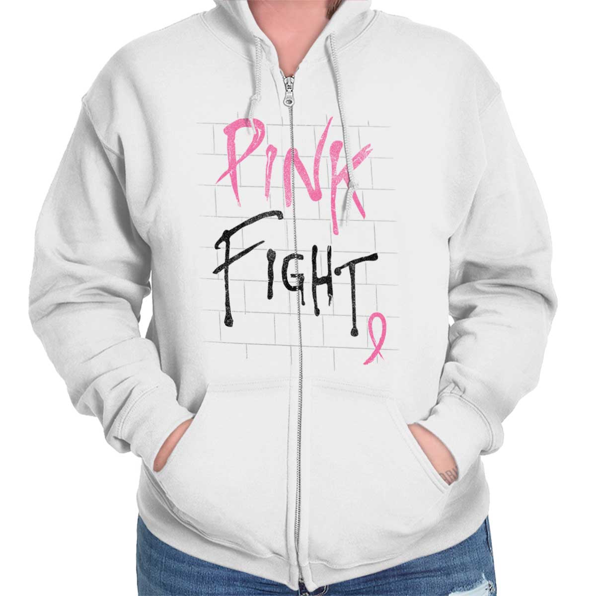 Bca Pink Fight Zip Hoodie