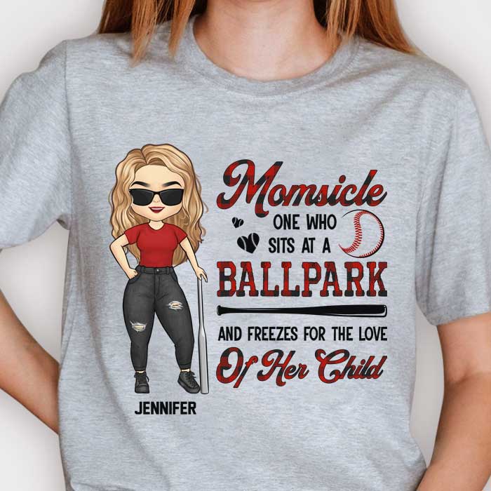 Momsicle One Who Sits At A Ballpark And Freezes For The Love Of Her Child – Gift For Mom, Personalized Unisex T-shirt