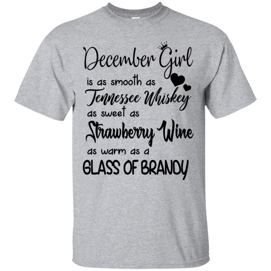 AGR December girl is as smooth as tennessee whiskey shirt