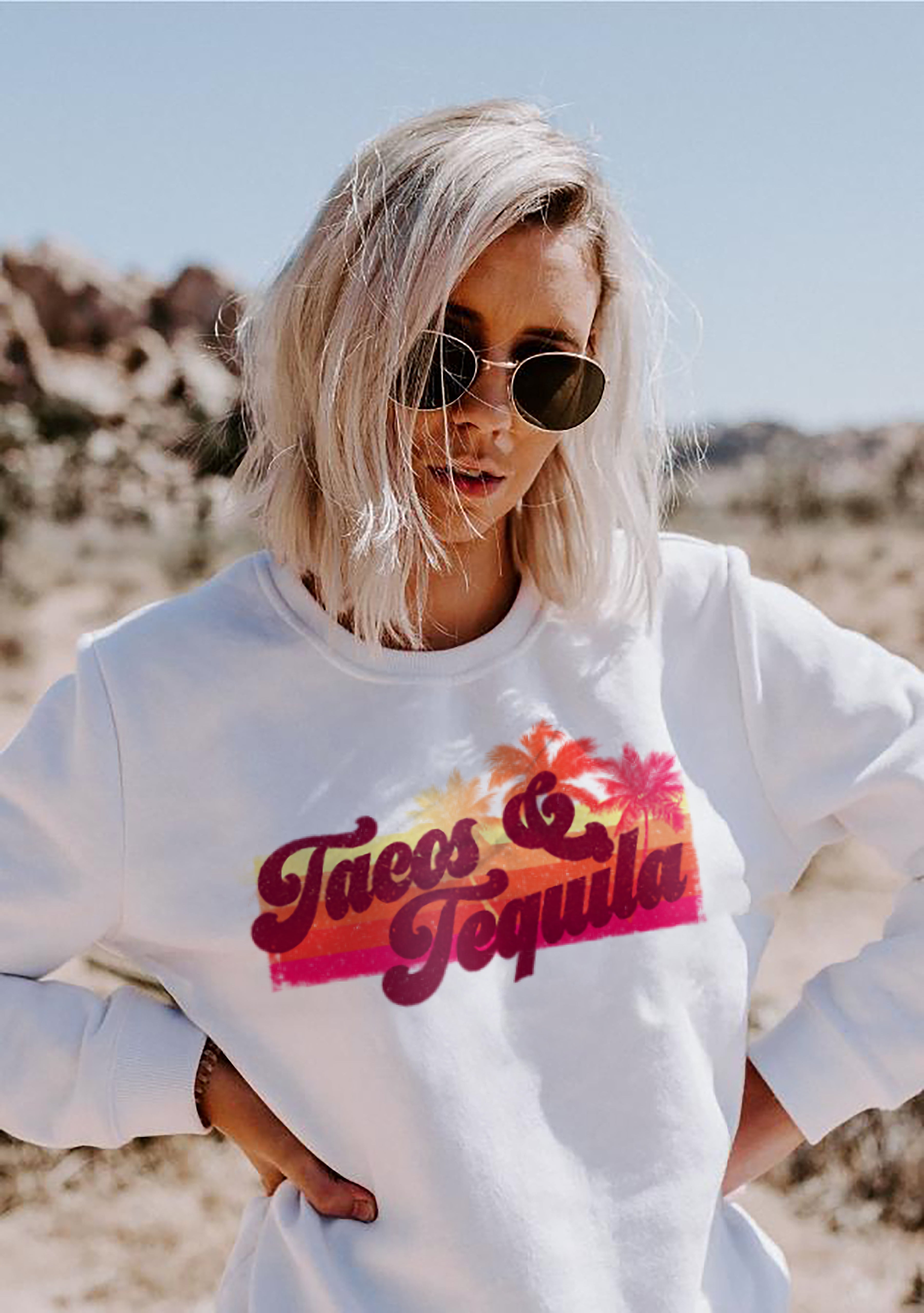 Tacos And Tequila Vintage Sweatshirt