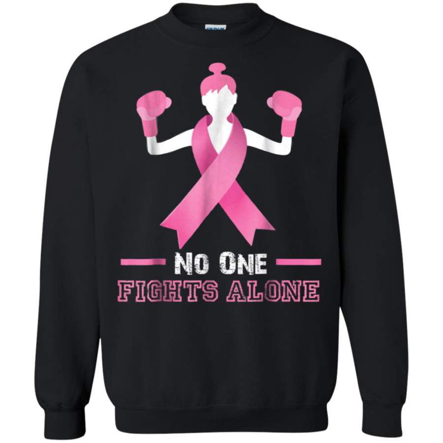 AGR Breast cancer awareness t shirts no one fights alone Sweatshirt