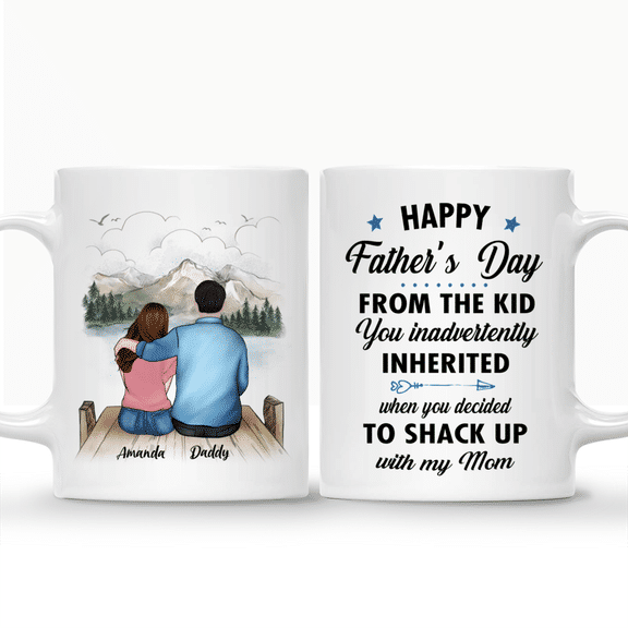 Topic – Personalized Mug – Father and Daugther – Happy Fathers day from the kid you inadvertently inherited when you decided to shack up with my mom – Personalized Mug