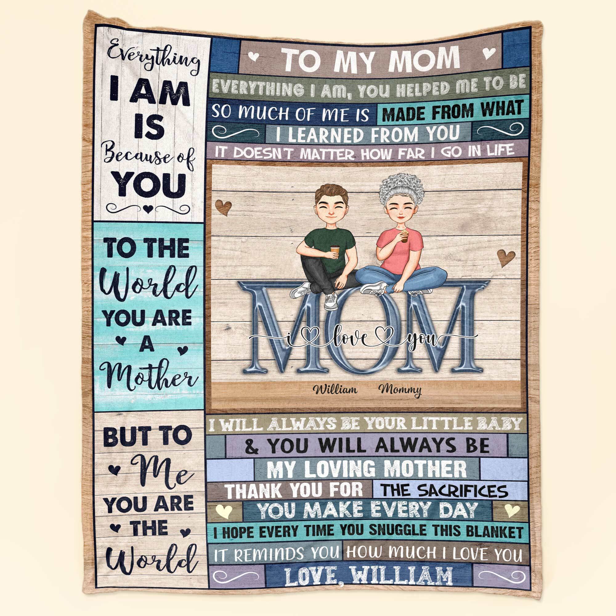 Mom, We Love You 2 – Personalized Blanket