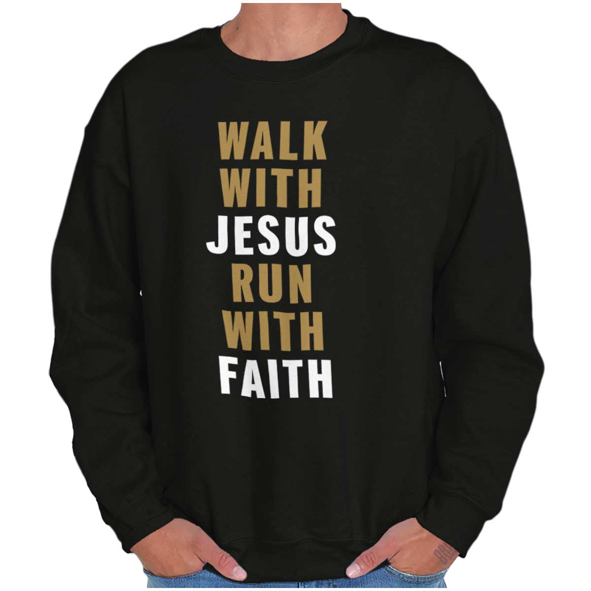 Walk With Lord Run Crewneck Sweatshirt