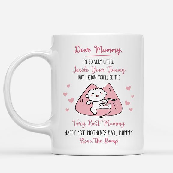 Pregnancy – Dear Mummy, I Know you will be very best Mummy – Personalized Mug