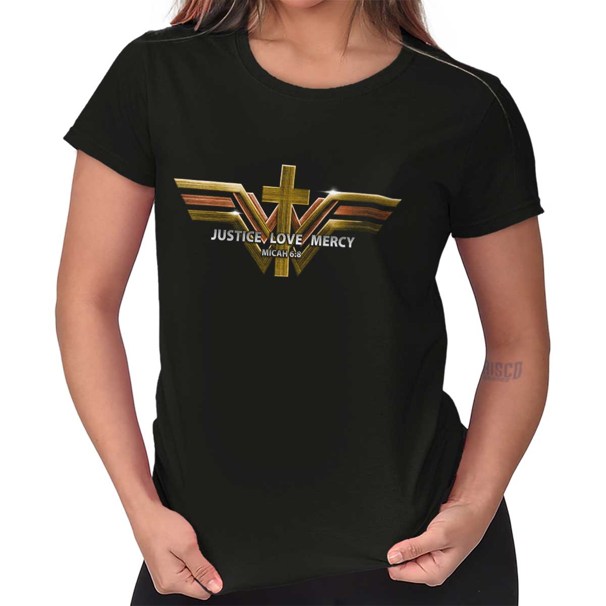 Justice Love Mercy Ladies T Shirt