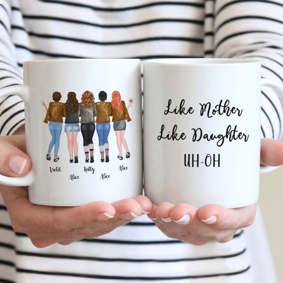 Mother’s Day 2024 – Mother’s Day Gift – Like mother Like daughter UH-OH – Personalized Mug