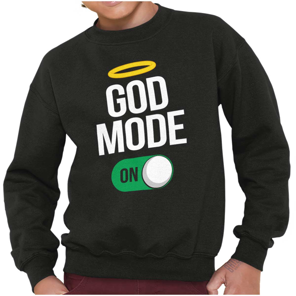 God Mode On Youth Sweatshirt