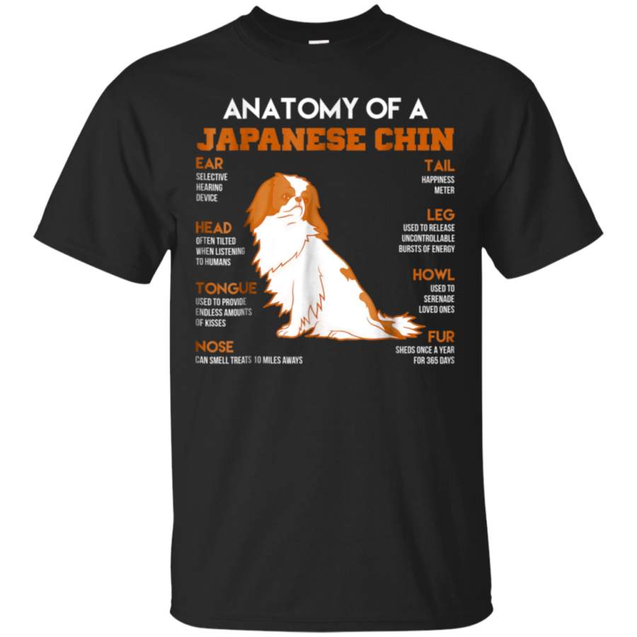 AGR Anatomy Of A Japanese Chin Dogs T Shirt Funny Gift