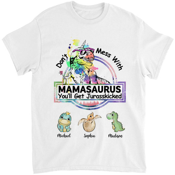 Tshirt – Don’t Mess With Mamasaurus – Personalized Shirt