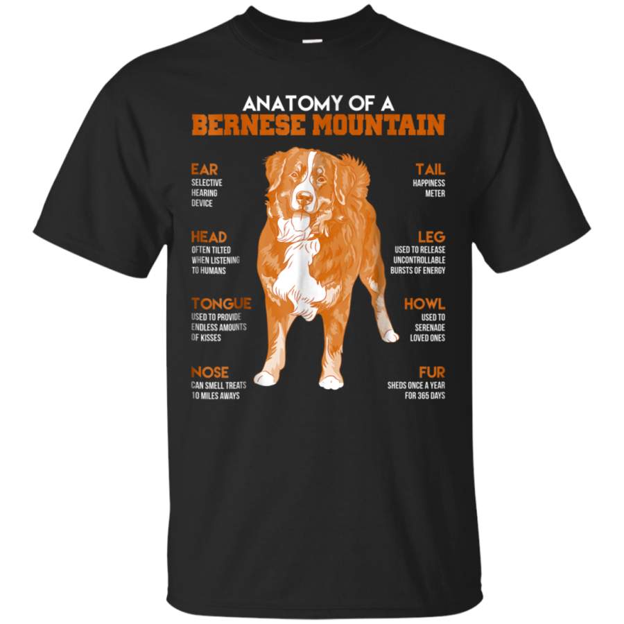 AGR Anatomy Of A Bernese Mountain Dogs T Shirt Funny Gift