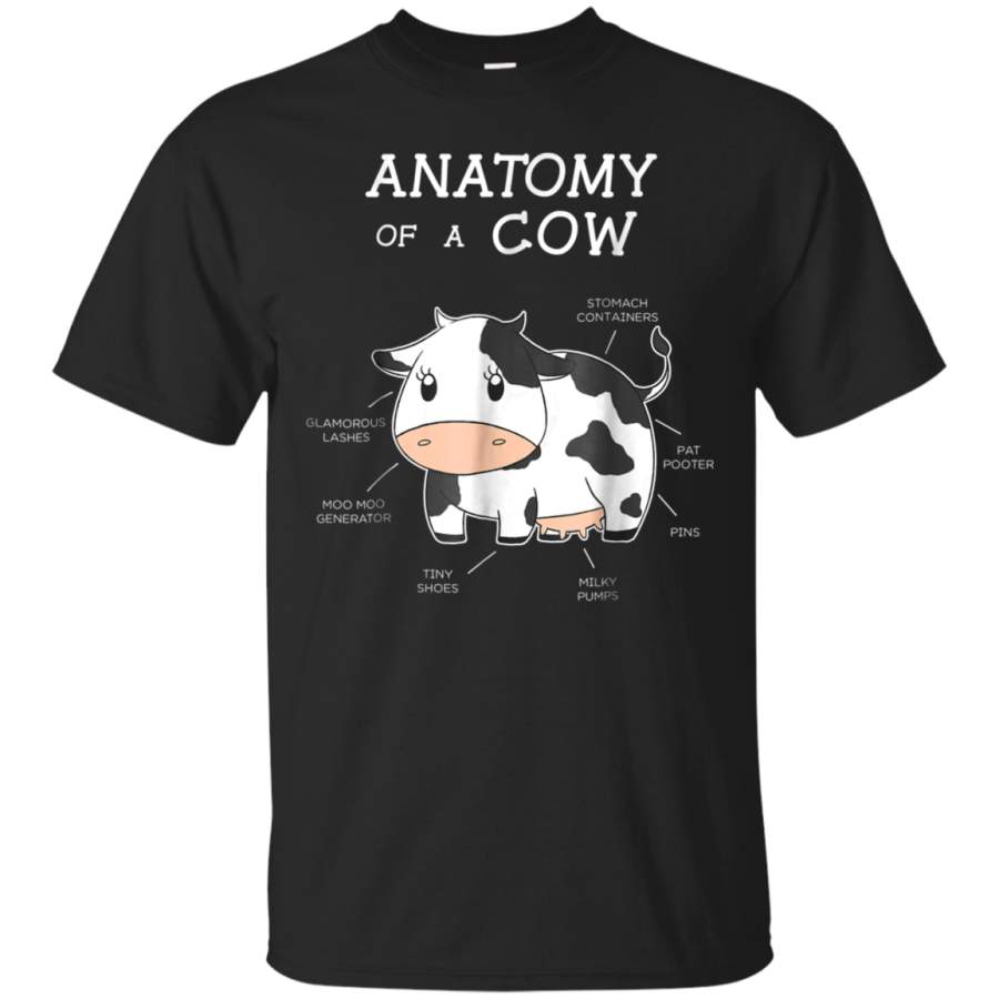 AGR Anatomy Of A Cow Funny Cattle Body Parts T Shirt