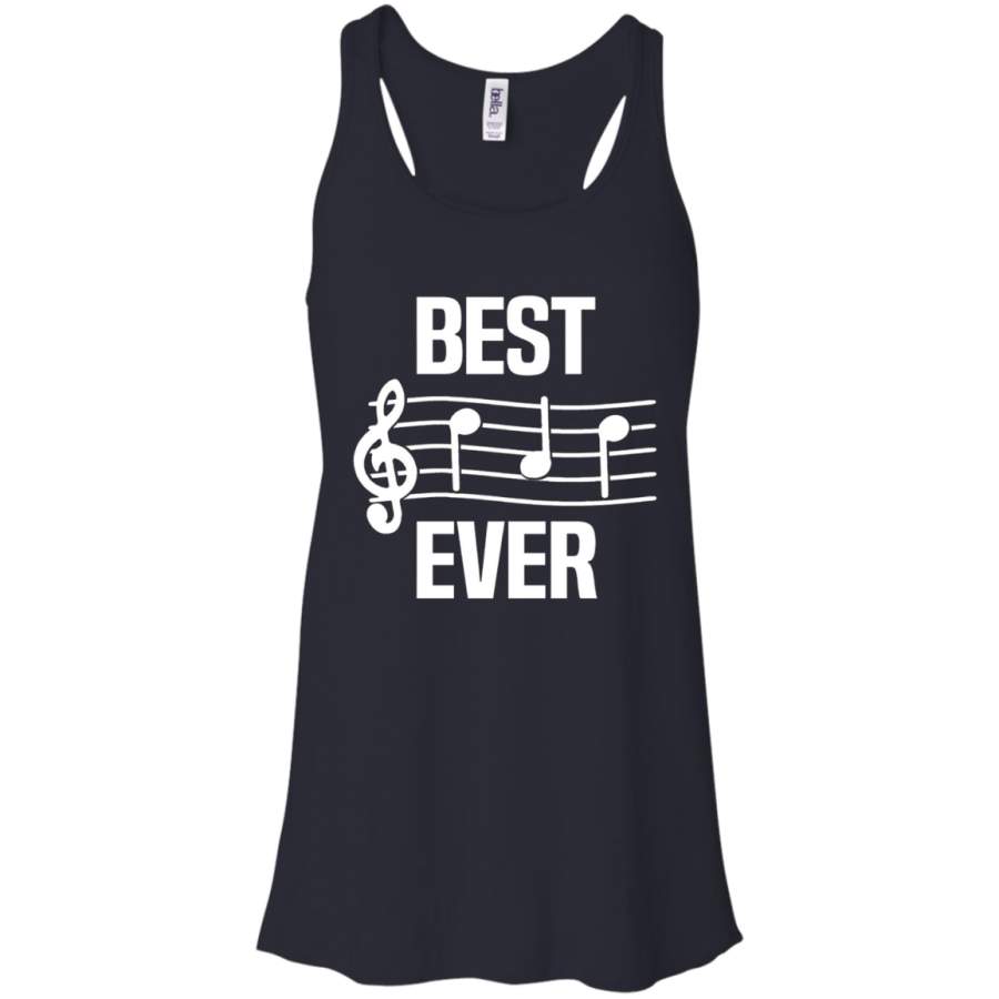 AGR Best Dad Ever Music Shirt Notes Funny Fathers Day Gift Racerback Tank