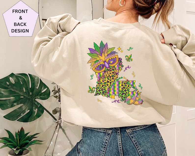 Mardi Gras Festival Party Sweatshirt, Mardi Gras Crewneck, Mardi Gras 2024, Louisiana Sweatshirt, Festival Shirt