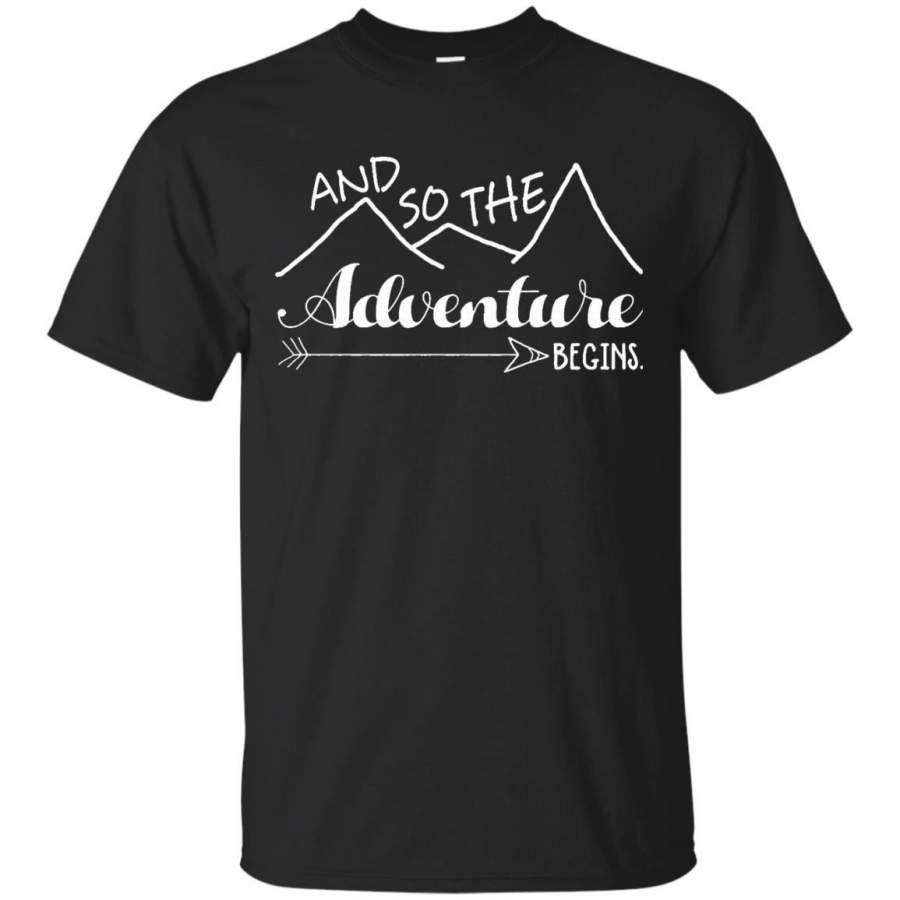 AGR Camper Love Camping Gift, And So The Adventure Begin T-Shirt