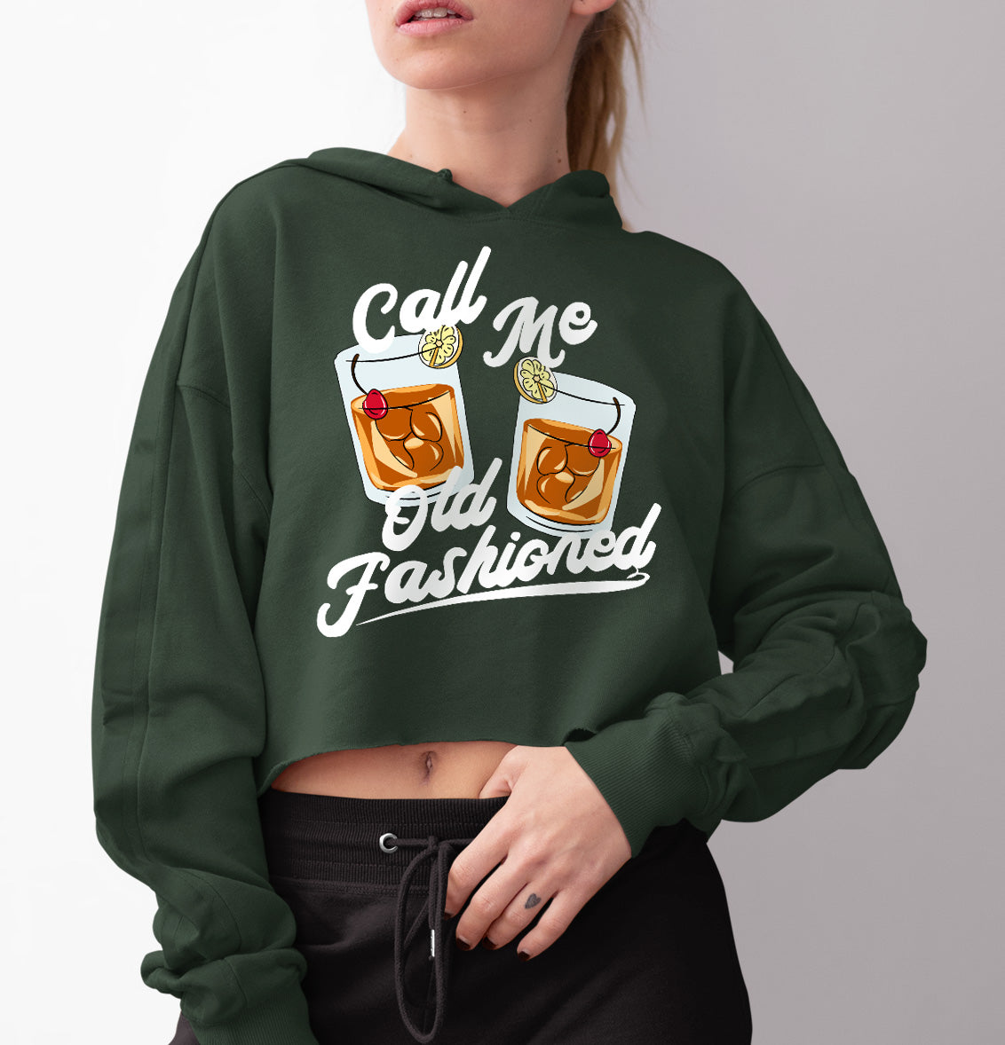 Call Me Old Fashioned Crop Hoodie