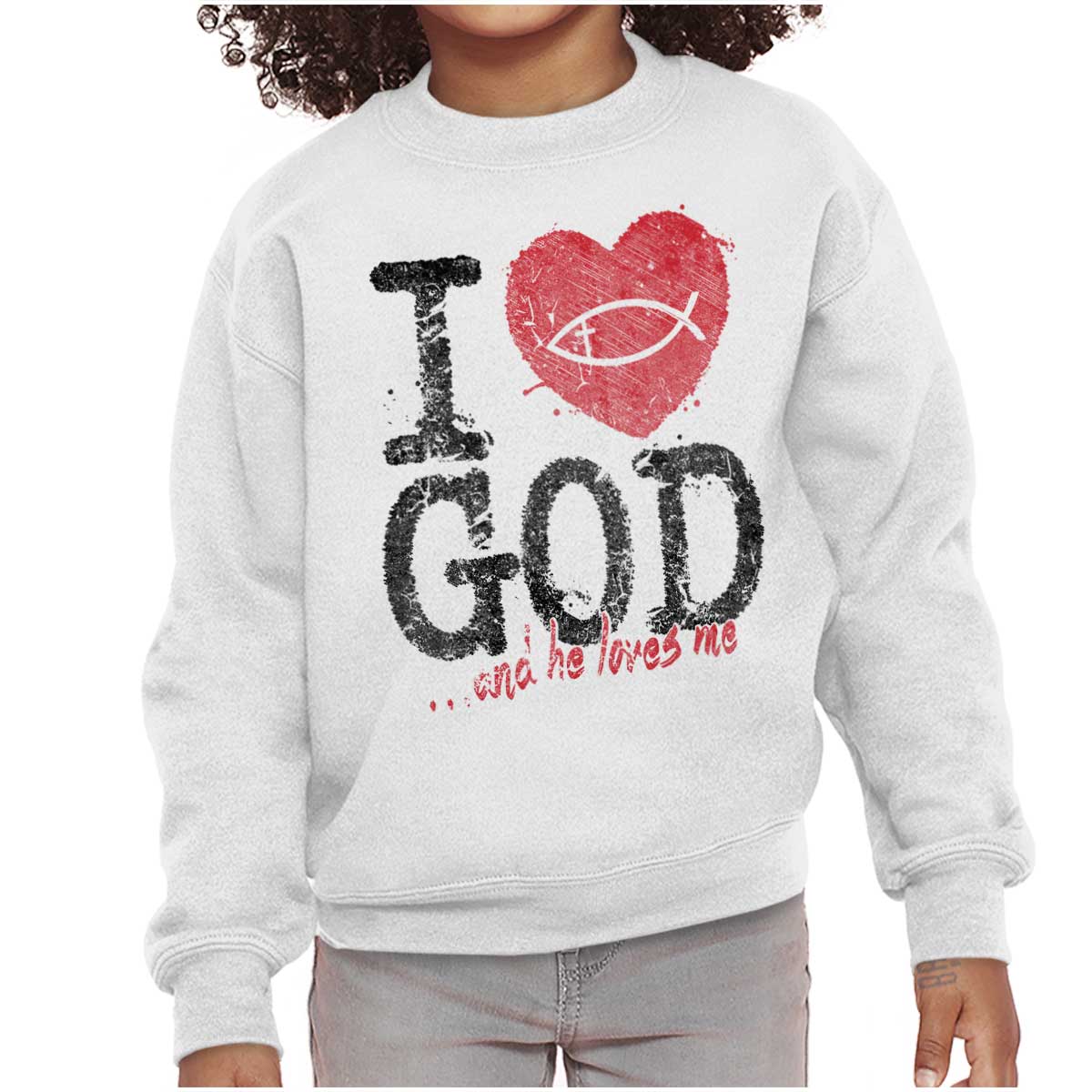 I Love God Youth Sweatshirt