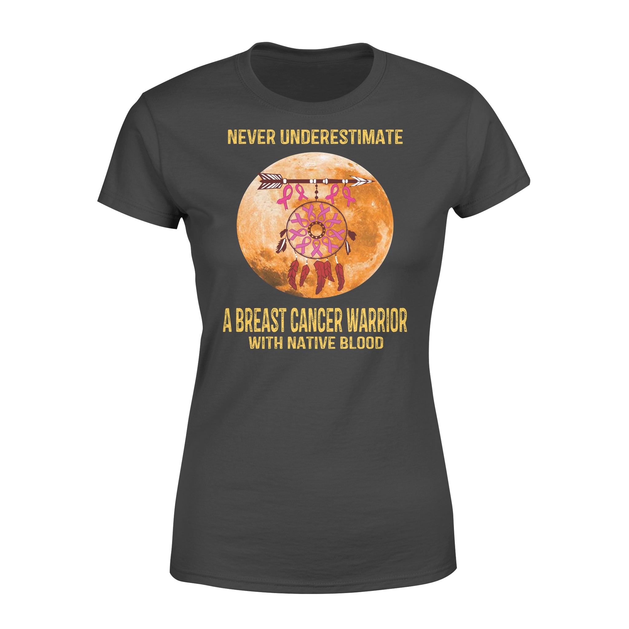 Never Underestimate A Breast Cancer Warrior – Premium Women’s T-shirt