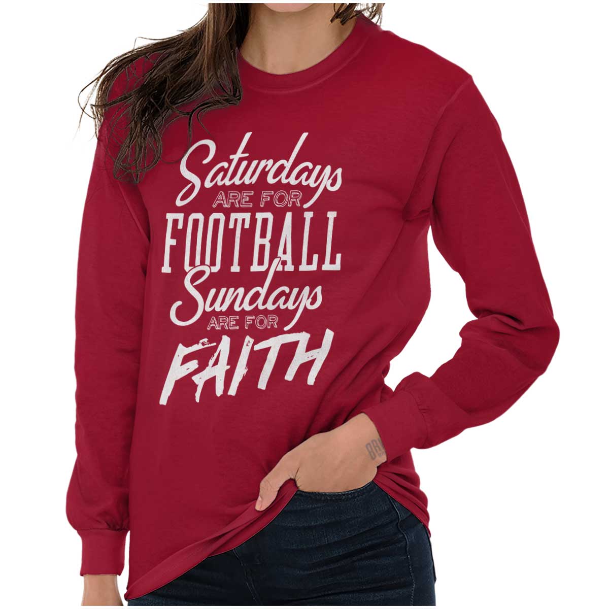 Weekend Football & Faith Long Sleeve T Shirt