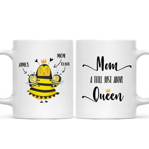 Mother Day – Mom a title just above queen – Personalized Mug