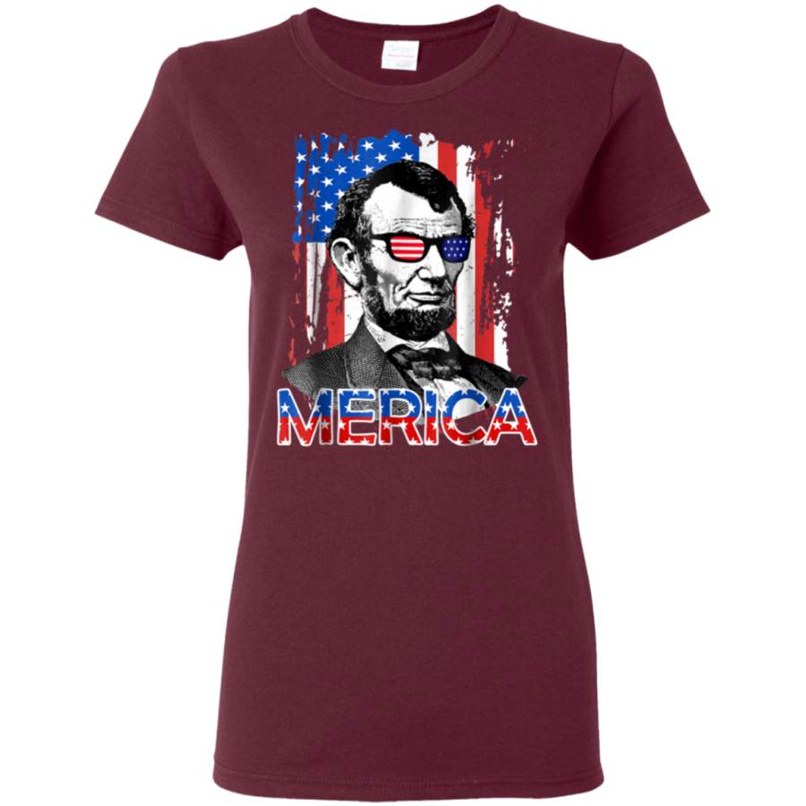 AGR American Flag Shirt – Merica Abe Lincoln 4th of July T shirt