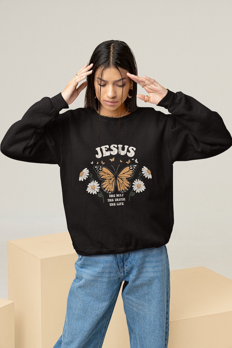 Christian Sweatshirt Christian Crewneck Christian Sweater Faith Sweatshirt Christian Gift Aesthetic Clothing Christian